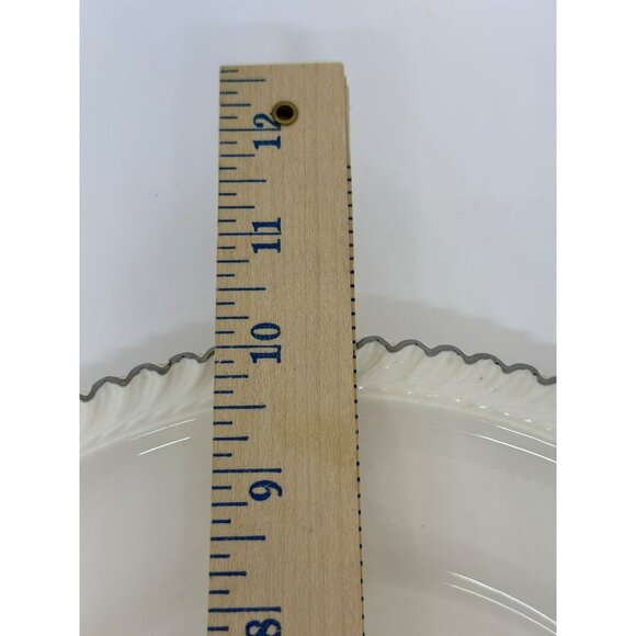 Harkerware White Chapel Plates Set 5 Snack Plates Floral Dinnerware - Picture 9 of 9